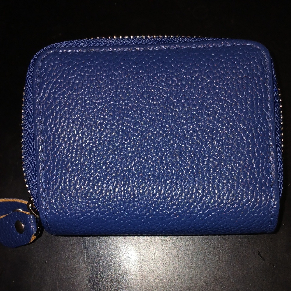 Blue Textured Wallet